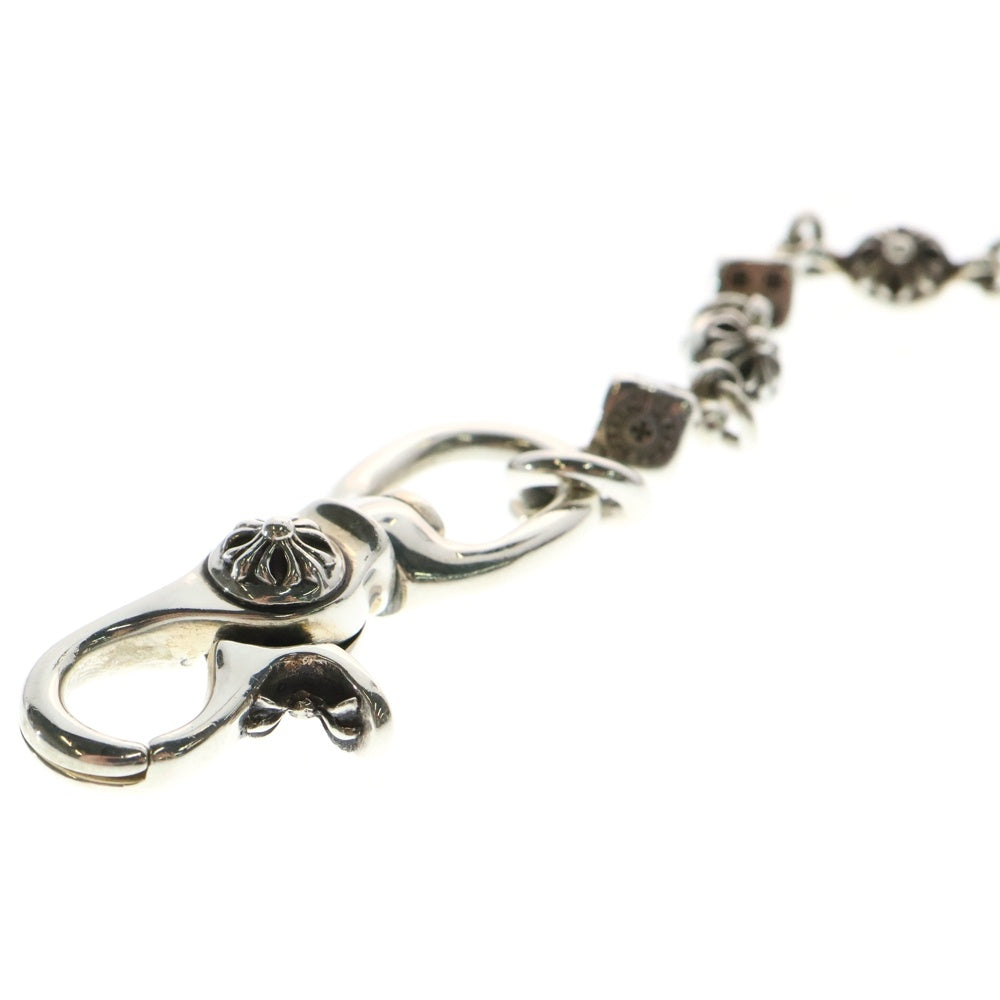 CHROME HEARTS(クロムハーツ) DICE 1CRS BALL-SHORT1 ショート2クリップダイスクロスボール シルバーウォレットチェーン