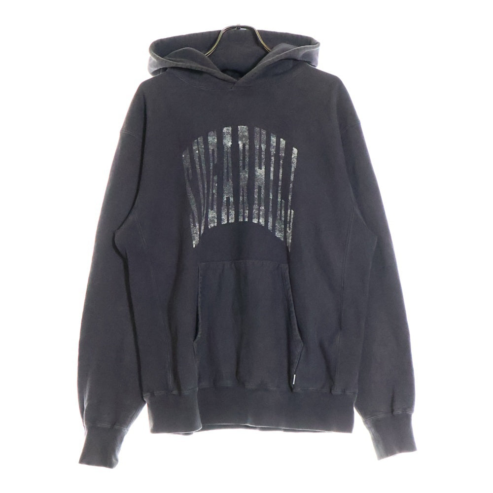 SUGARHILL(シュガーヒル) 23AW COLLEGE PRINT HOODIE カレッジプリント フーディ プルオーバーパーカー ブラック 23AWCS01