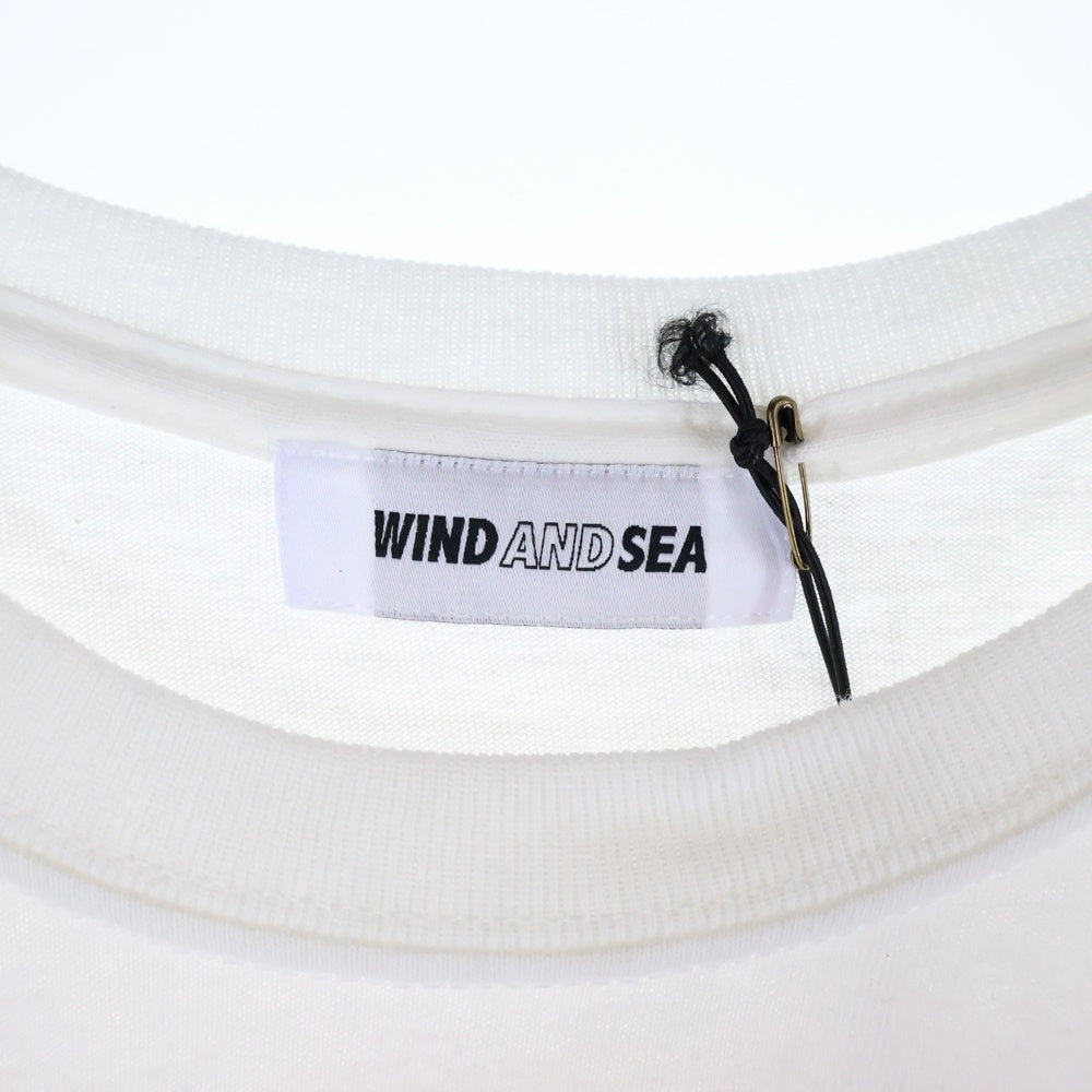 WIND AND SEA(ウィンダンシー) 今くるよ LOGO TEE フロントロゴプリント半袖Tシャツ クルーネックカットソー ホワイト WDS-NOW-01