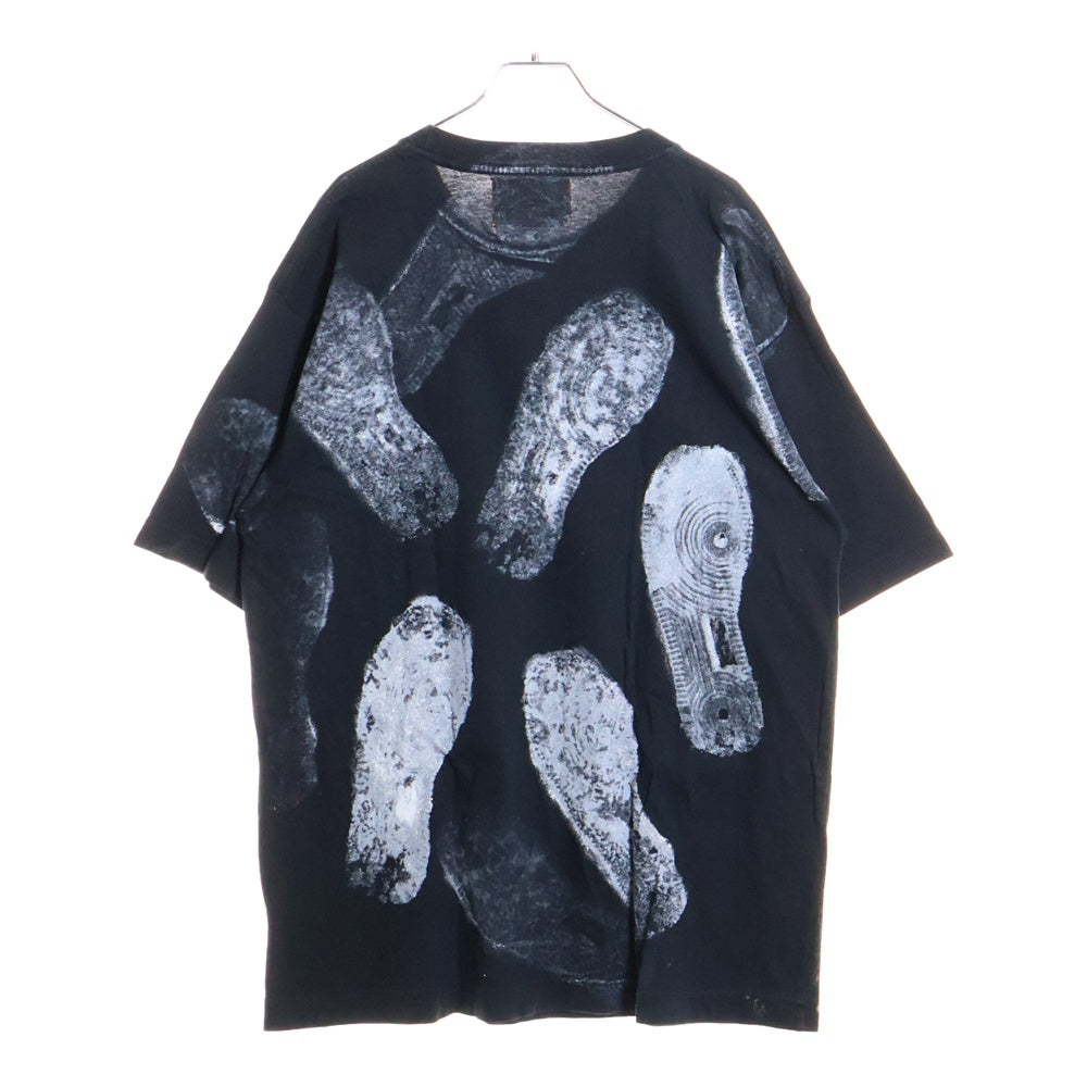 NO BRAND(ノーブランド) BOND VAULT ボンドボルト オールオーバープリント 半袖Tシャツ クルーネックカットソー ブラック