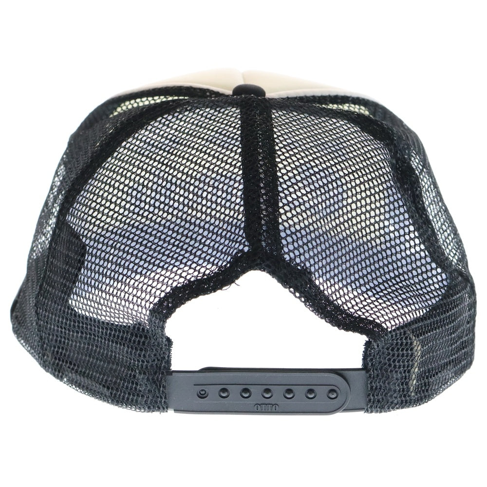 EXSAMPLE(エグザンプル) ロゴ刺繍メッシュキャップ ブラック/ホワイト