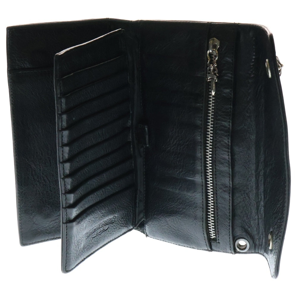 CHROME HEARTS(クロムハーツ) WAVE ウェーブ レザーウォレット 財布 ブラック BCA374