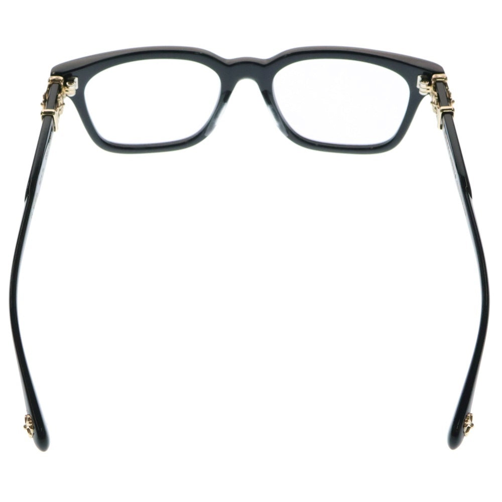 CHROME HEARTS(クロムハーツ) COX UCKER 18KGP CHクロステンプル ウェリントン サングラス アイウェア ブラック/ゴールド