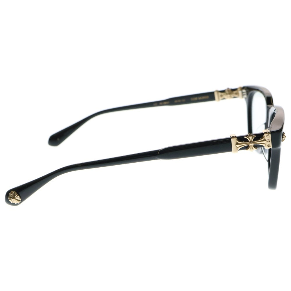 CHROME HEARTS(クロムハーツ) COX UCKER 18KGP CHクロステンプル ウェリントン サングラス アイウェア ブラック/ゴールド