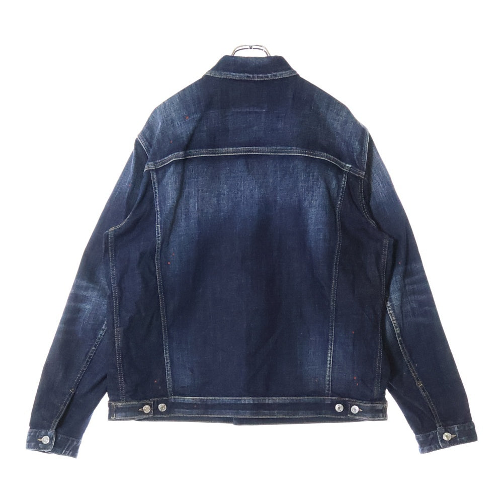 DSQUARED2(ディースクエアード) D2 COLLEGE PATCH DENIM JACKET D2ロゴ デニムジャケット インディゴ S74AM1062