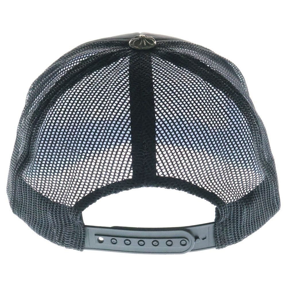 CHROME HEARTS(クロムハーツ) 香港限定品 CHHK レザーパッチ メッシュキャップ 帽子 ブラック