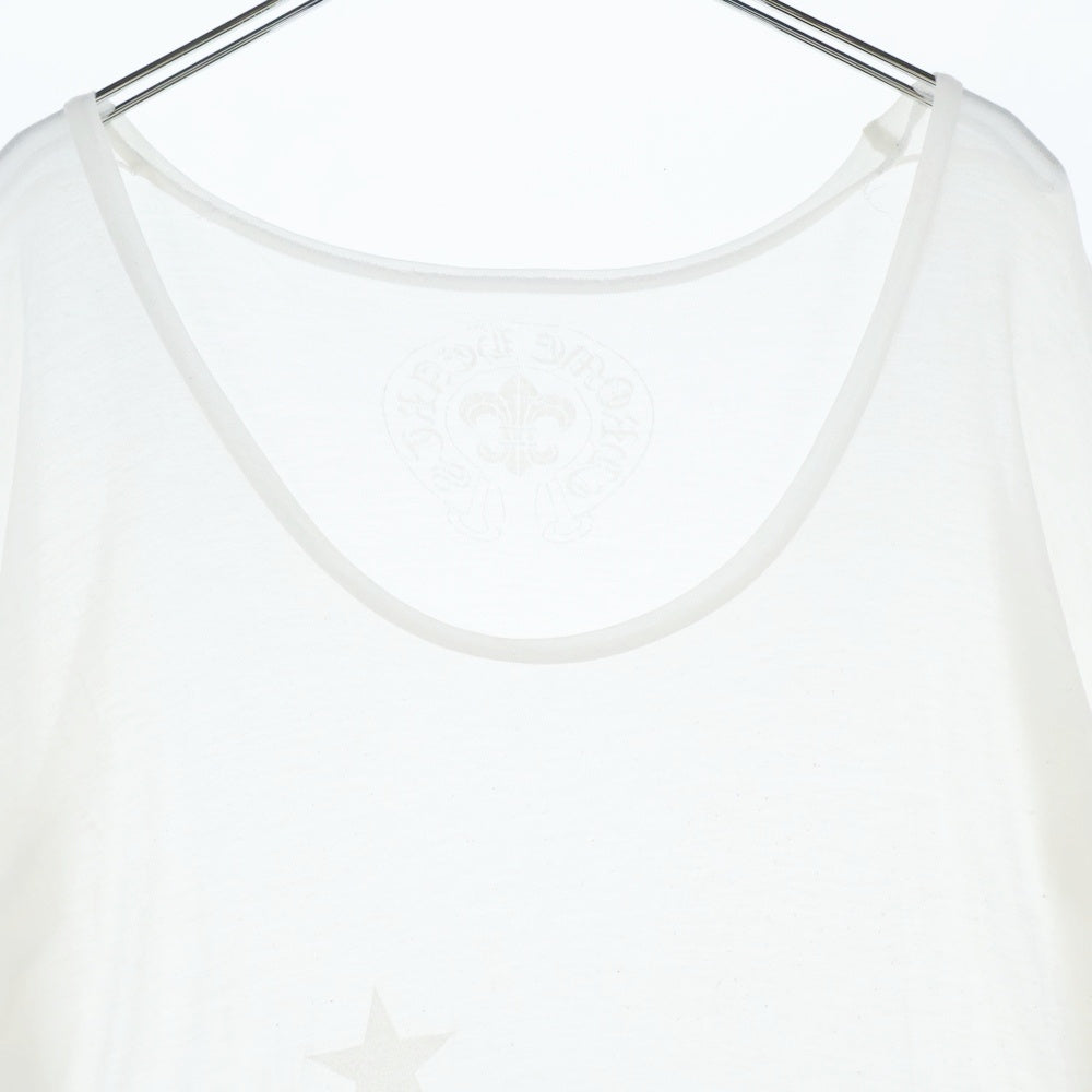 CHROME HEARTS(クロムハーツ) スタープリントレーヨンシルクカットソー ホワイト