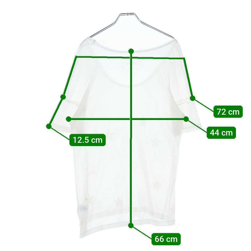 CHROME HEARTS(クロムハーツ) スタープリントレーヨンシルクカットソー ホワイト