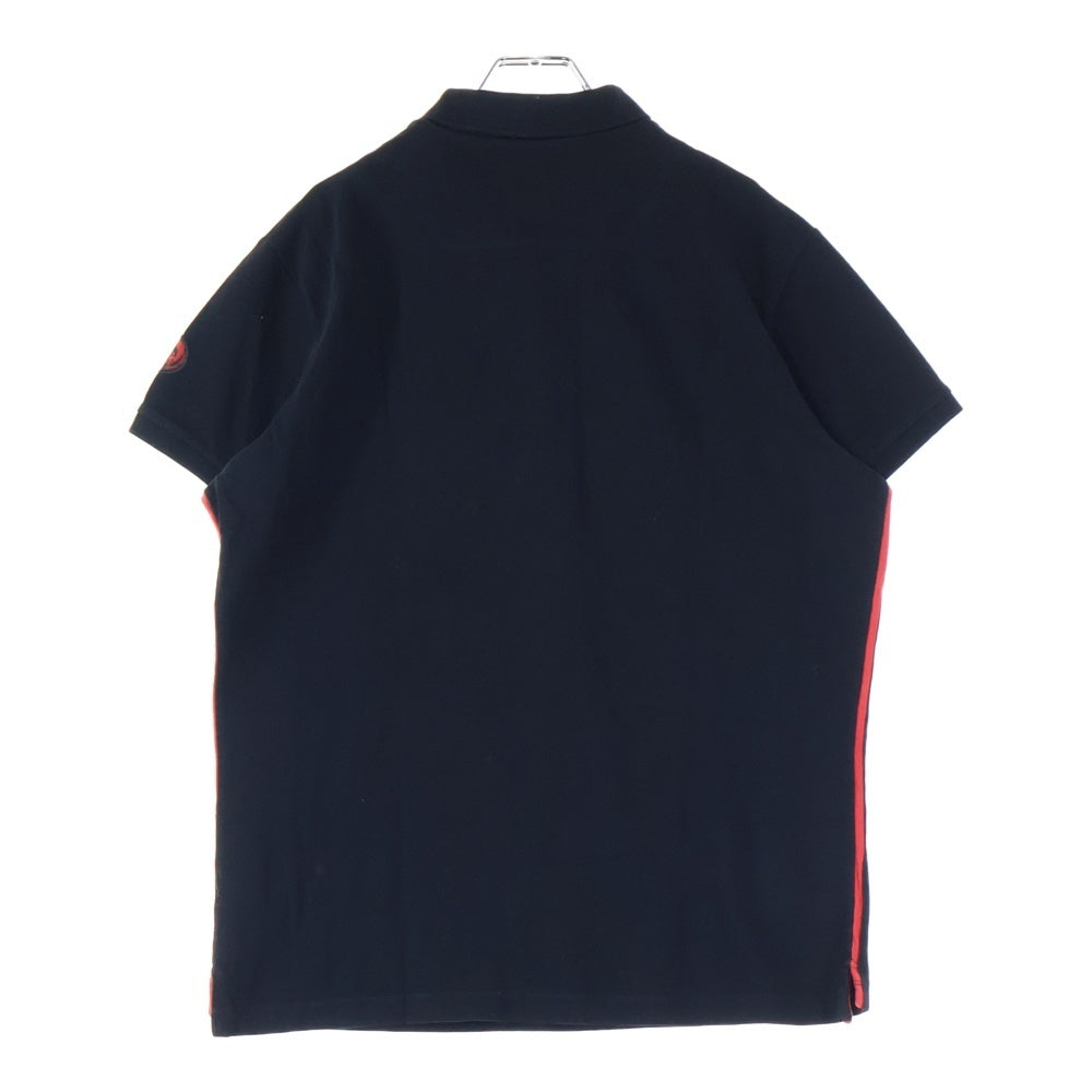 DIESEL(ディーゼル) ×AC MILAN ポロシャツ 半袖シャツ ハーフジップ ブラック/レッド