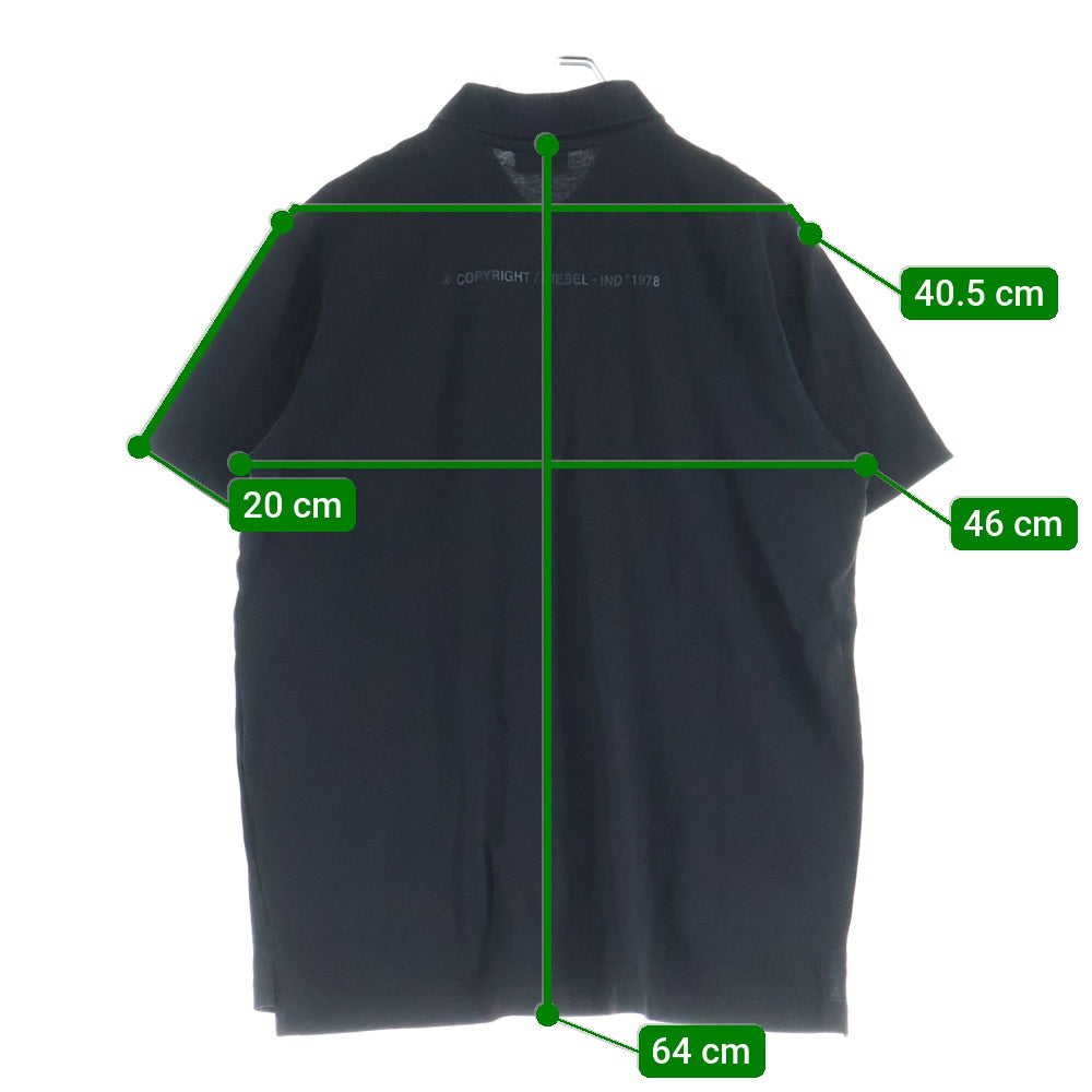 DIESEL(ディーゼル) ポロシャツ 半袖シャツ グラフィック ブラック