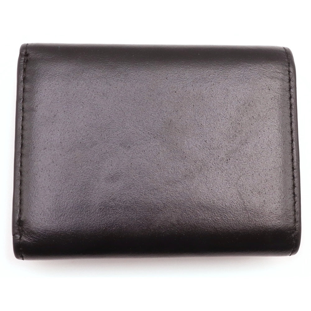 DIESEL(ディーゼル) 1DR TRI FOLD COIN XS II 三つ折り財布 メタルロゴ レザー ブラック