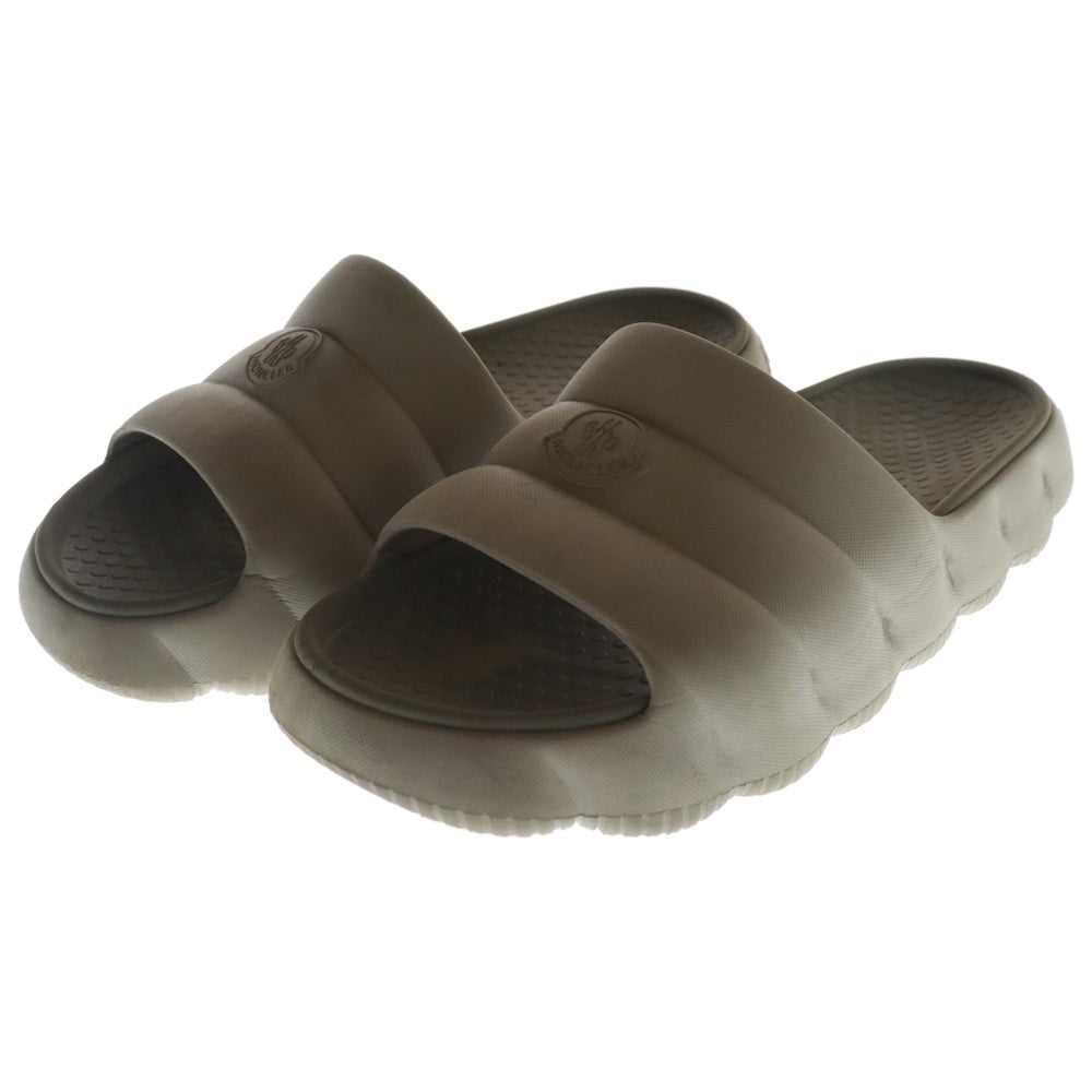 MONCLER(モンクレール) LIlo Slides ロゴ付き ラバーサンダル ベージュ