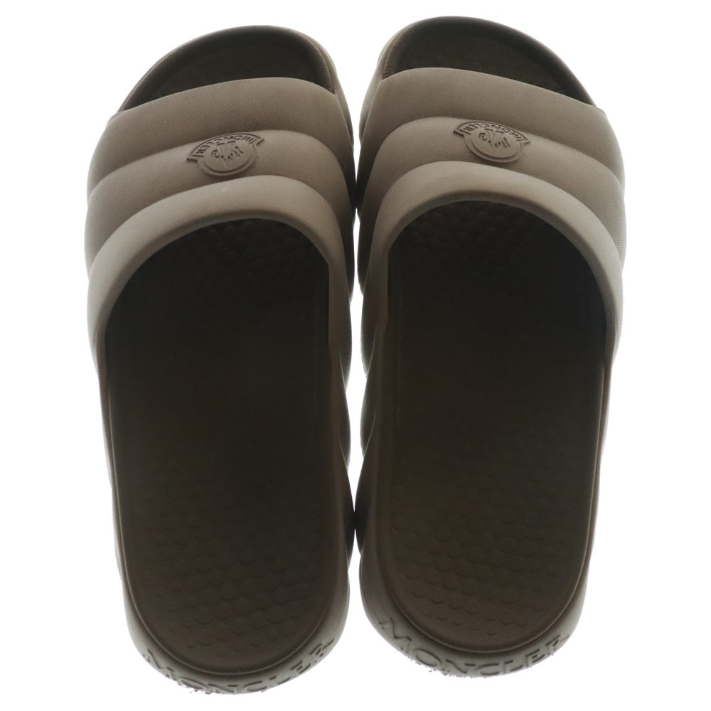 MONCLER(モンクレール) LIlo Slides ロゴ付き ラバーサンダル ベージュ