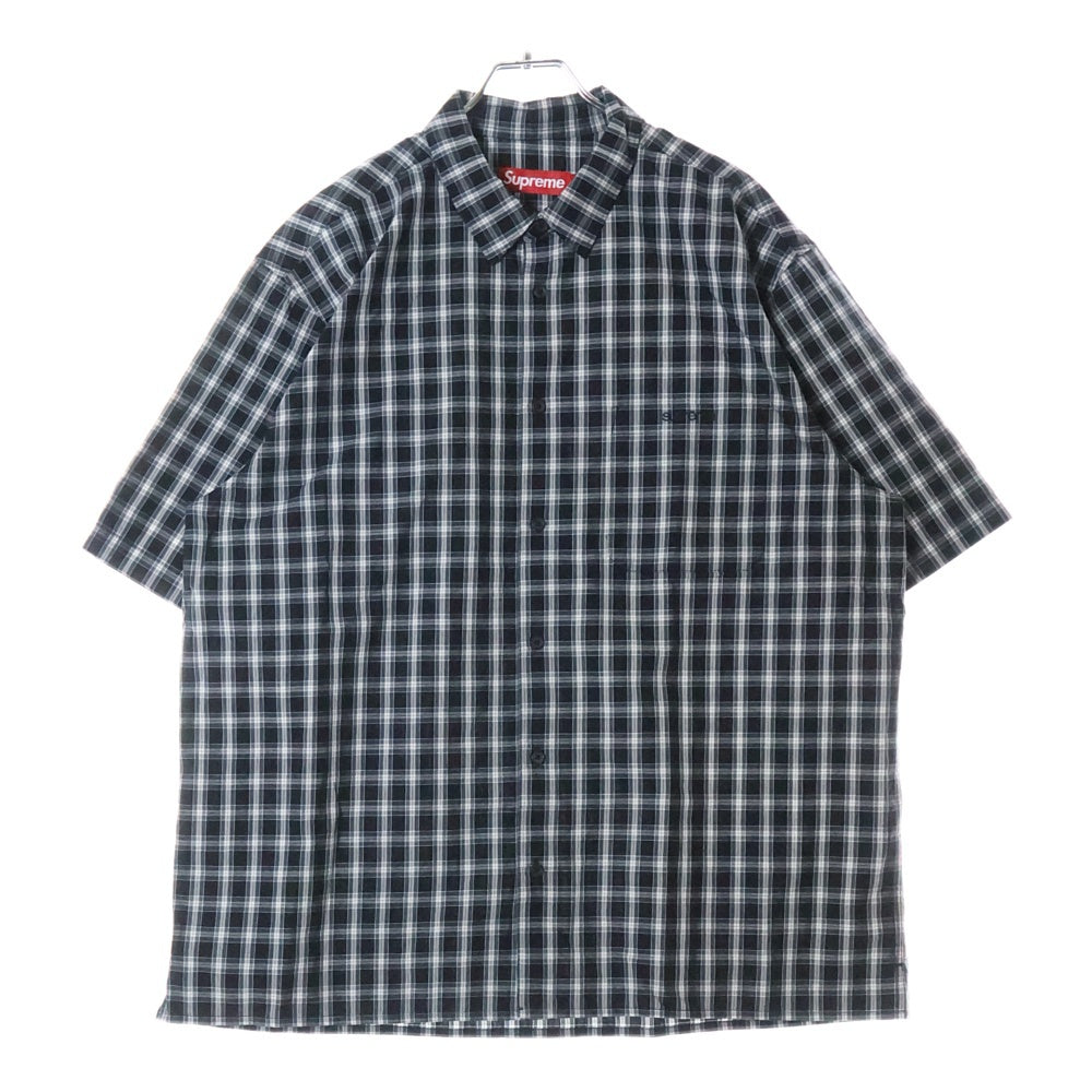 SUPREME(シュプリーム) Mini Plaid S/S Shirt black ミニ プレイド ショートスリーブシャツ 半袖シャツ ブラック