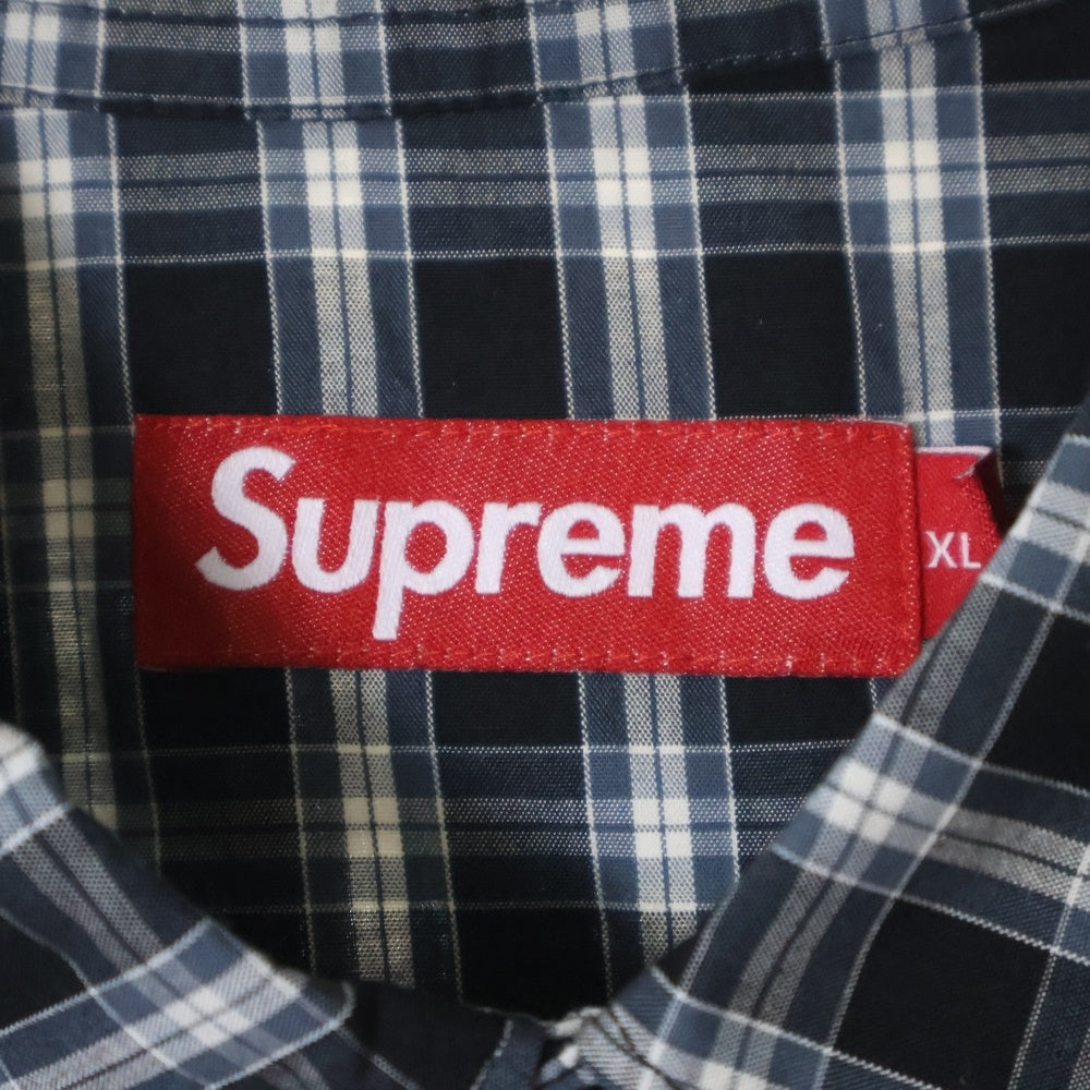 SUPREME(シュプリーム) Mini Plaid S/S Shirt black ミニ プレイド ショートスリーブシャツ 半袖シャツ ブラック