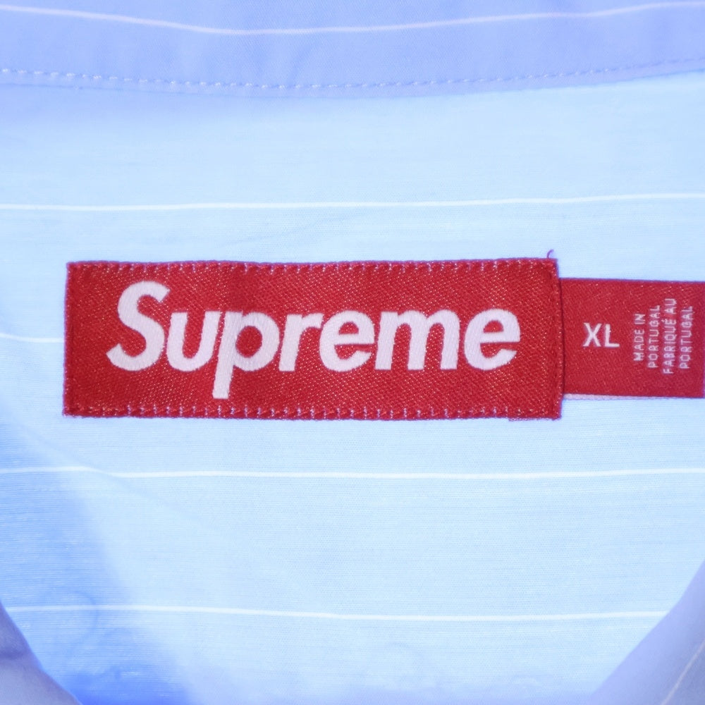 SUPREME(シュプリーム) 25SS Stripe S/S Pajama Shirt ストライプ ショートスリーブ パジャマシャツ 半袖シャツ ブルー