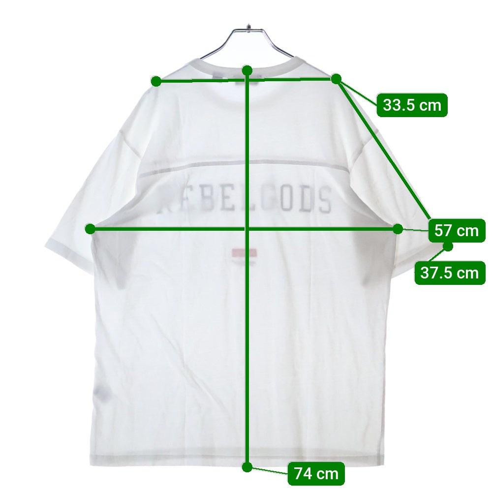SUPREME(シュプリーム) 23SS UNDERCOVER REBELGODS Football Top アンダーカバー ロゴプリント フットボール半袖Tシャツ ホワイト