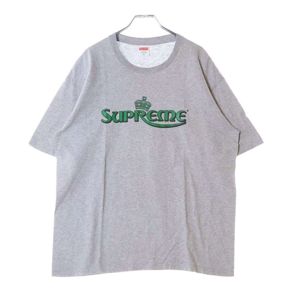 SUPREME(シュプリーム) 23SS Crown Tee クラウン ロゴプリント クルーネック半袖Tシャツ カットソー グレー
