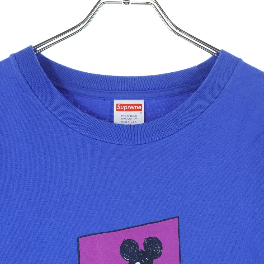 SUPREME(シュプリーム) 21SS Mouse Tee マウス プリント半袖Tシャツ クルーネックカットソー ブルー