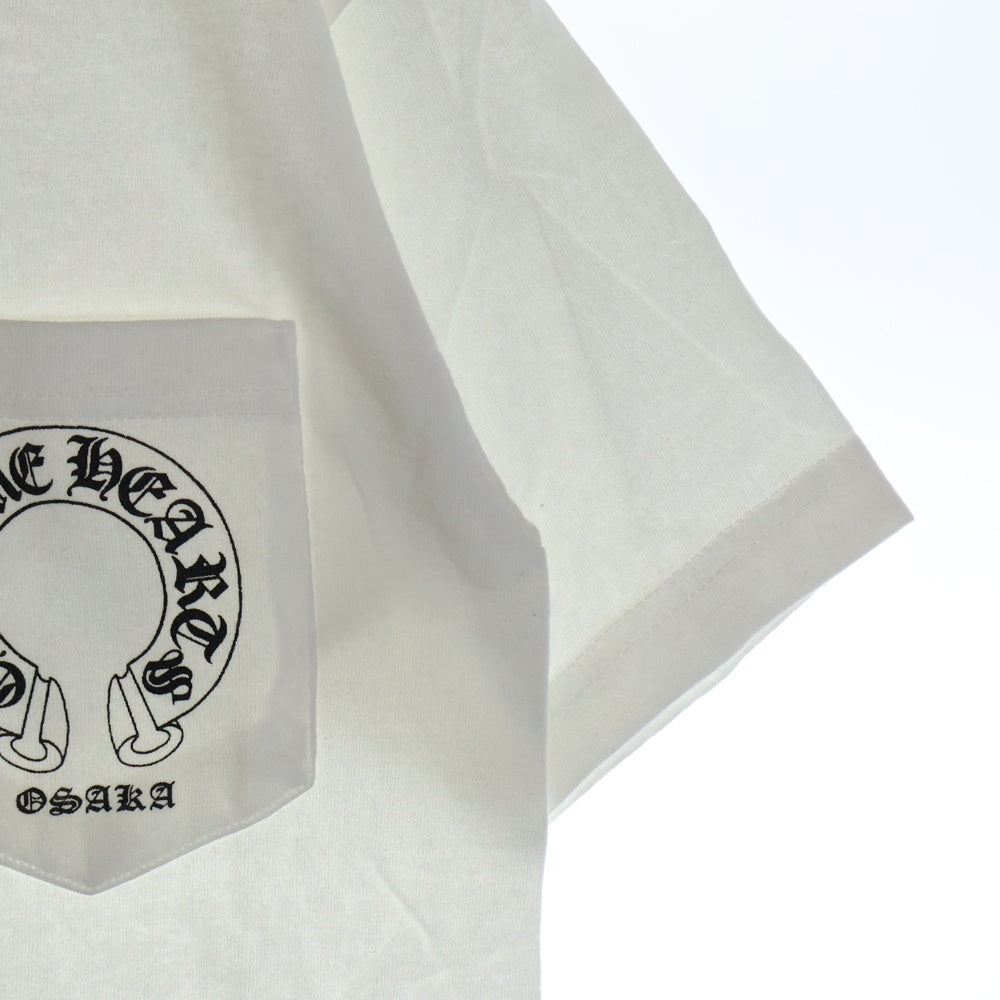 CHROME HEARTS(クロムハーツ) OLD CH OSAKA 大阪限定 バッククロスプリント クルーネック 半袖Tシャツ ホワイト