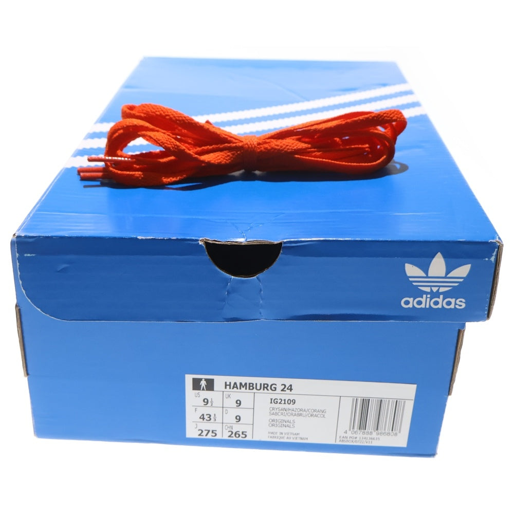 adidas(アディダス) HAMBURG 24 ハンブルグ スウェード ローカットスニーカー オレンジ IG2109 US9.5/27.5cm