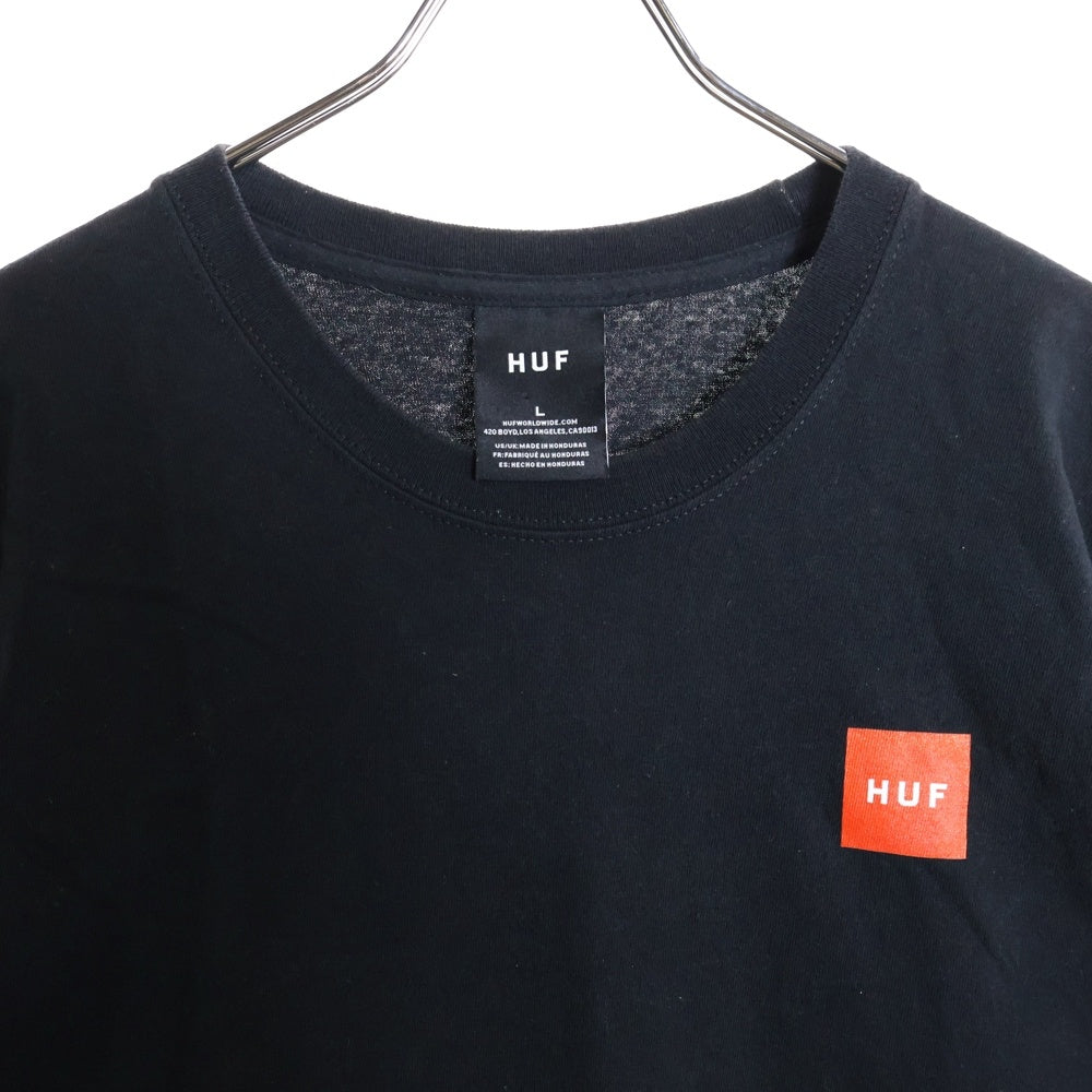 HUF(ハフ) WET CHERRY S/S TEE 両面プリント クルーネック 半袖Tシャツ ブラック