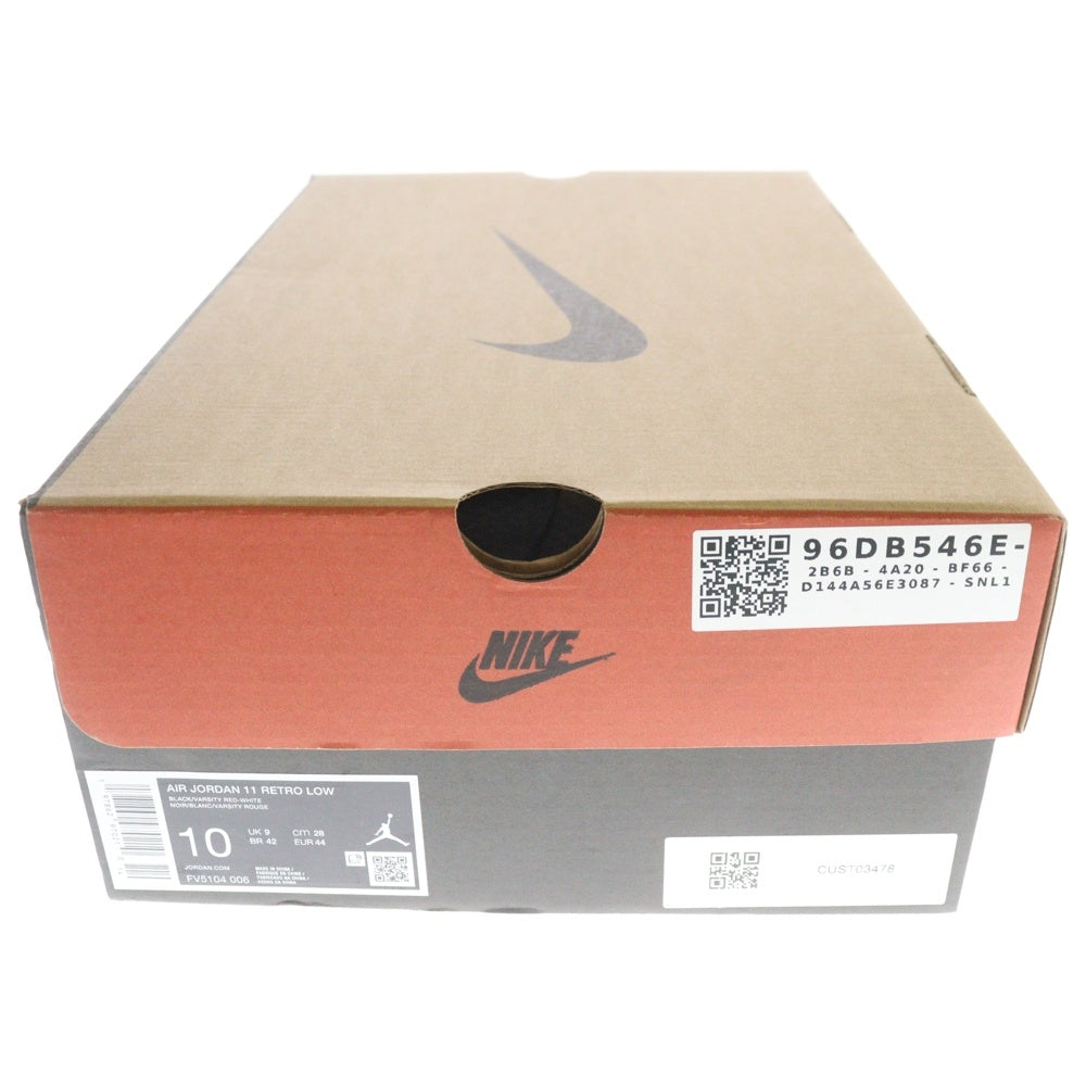 NIKE(ナイキ) AIR JORDAN 11 RETRO LOW BRED エアジョーダン11 レトロ ブレッド ローカットスニーカー FV5104-006 US10/28cm ブラック/レッド