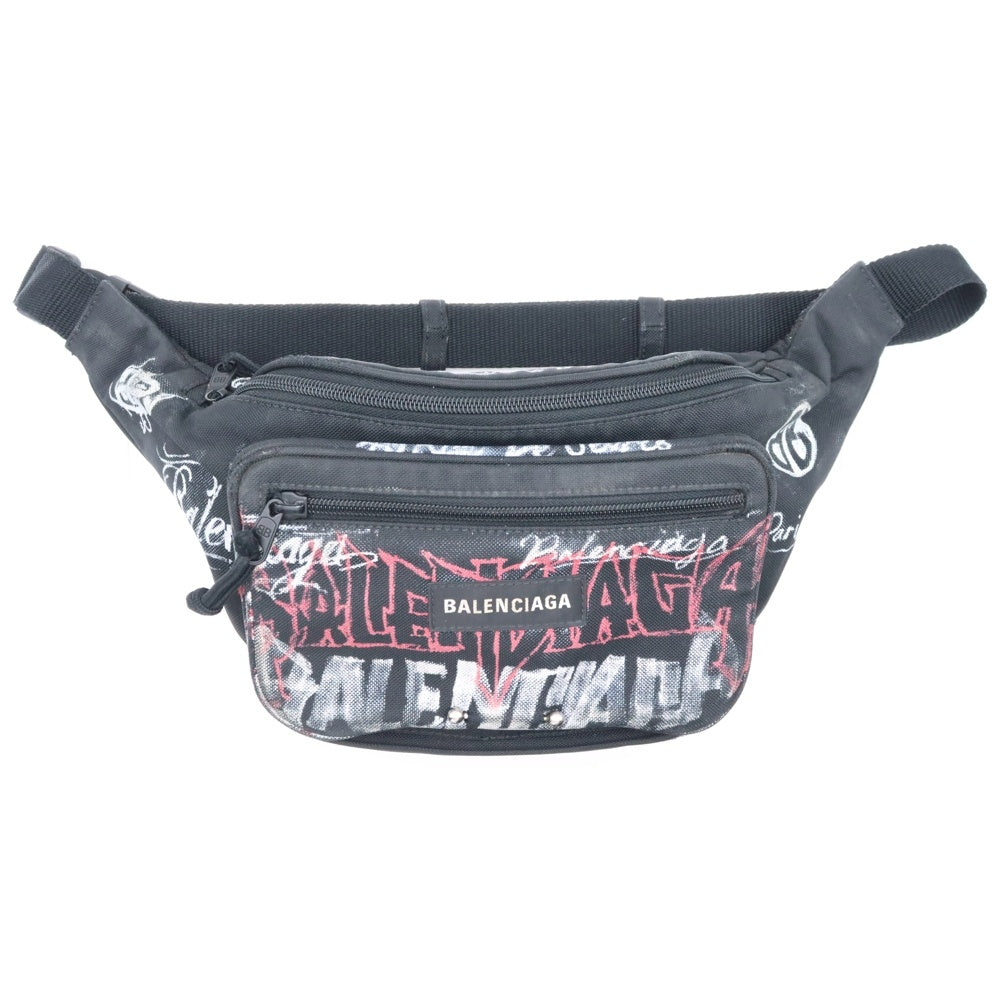 BALENCIAGA(バレンシアガ) EXPLORER DIY METAL ALLOVER エクスプローラー メタル オールオーバー ペイント ウエストバッグ ブラック 482389 527277
