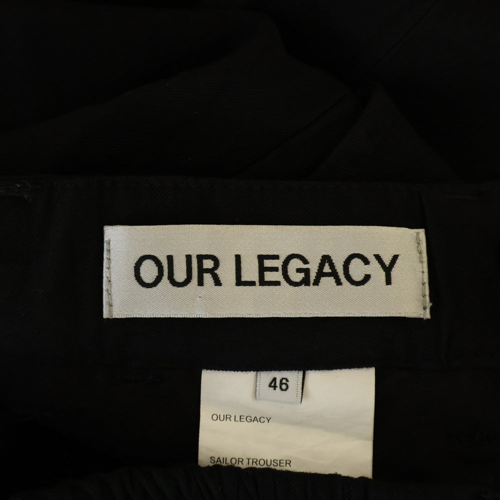 OUR LEGACY(アワーレガシー) SAILOR TROUSER コットン トラウザーパンツ ブラック M4224SBF