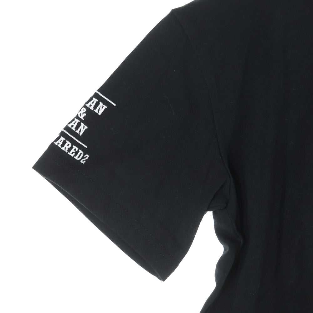 DSQUARED2(ディースクエアード) ROUTE 64 フロントワッペン付 クルーネック 半袖Tシャツ ブラック DFM120207