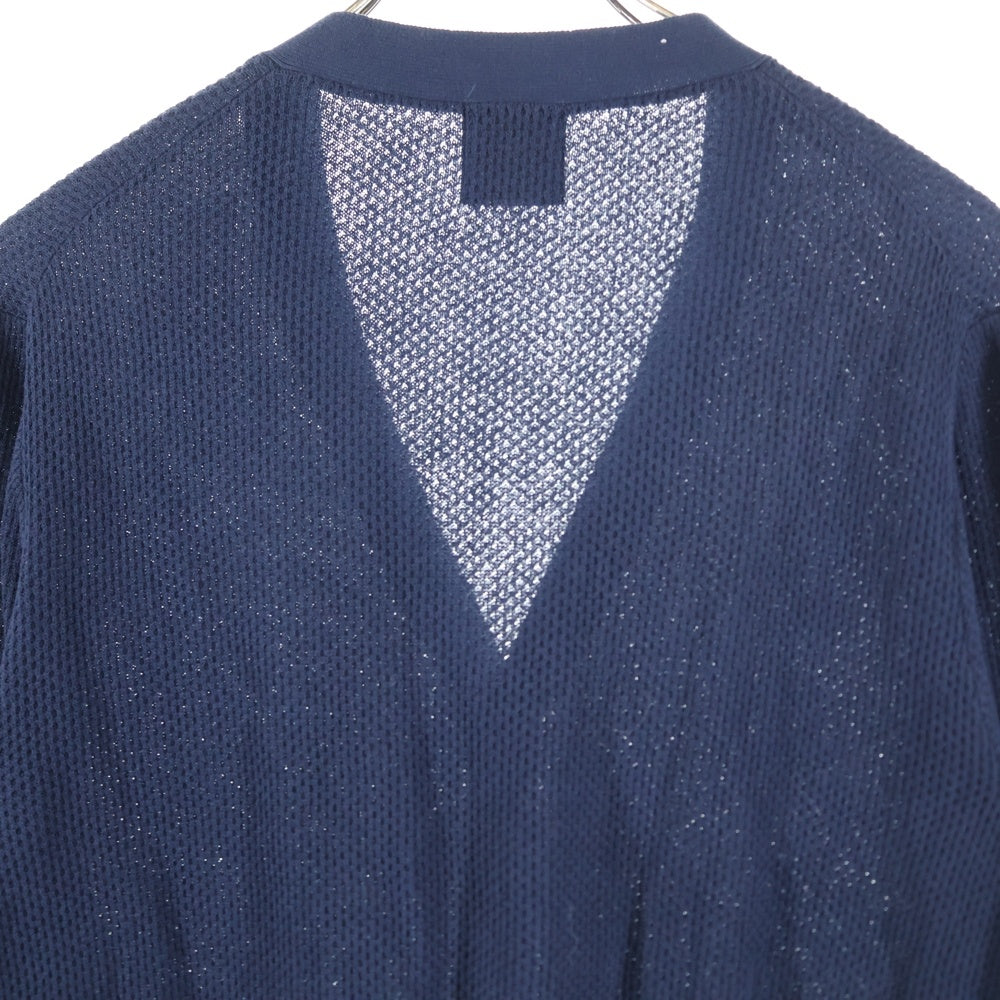 MACKINTOSH PHILOSOPHY(マッキントッシュフィロソフィー) コットン メッシュ ロゴボタン カーディガン ネイビー H1N21-740-29