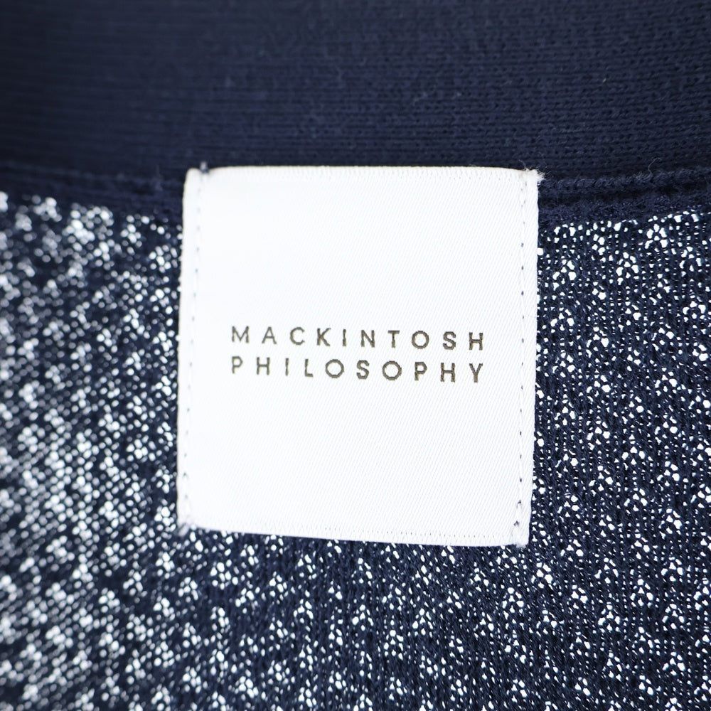 MACKINTOSH PHILOSOPHY(マッキントッシュフィロソフィー) コットン メッシュ ロゴボタン カーディガン ネイビー H1N21-740-29