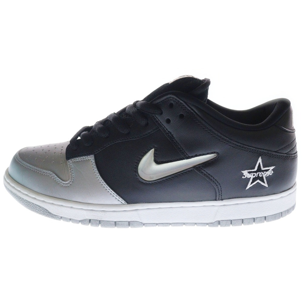 NIKE SB(ナイキエスビー) ×Supreme DUNK LOW OG QS METALLIC SILVER シュプリーム ダンクロー メタリックシルバー ローカットスニーカー ブラック/シルバー CK3480-001 US10.5/28.5cm