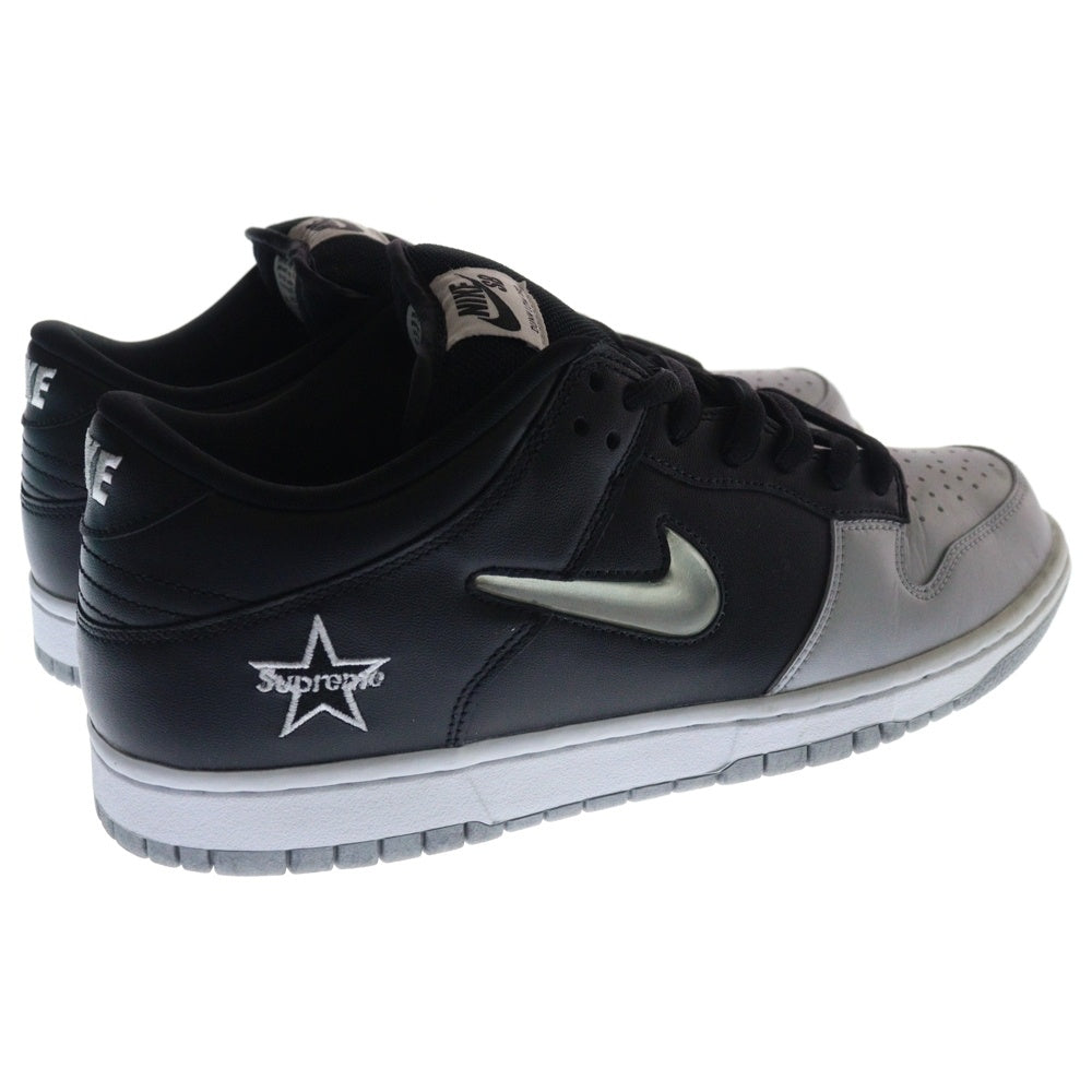 NIKE SB(ナイキエスビー) ×Supreme DUNK LOW OG QS METALLIC SILVER シュプリーム ダンクロー メタリックシルバー ローカットスニーカー ブラック/シルバー CK3480-001 US10.5/28.5cm