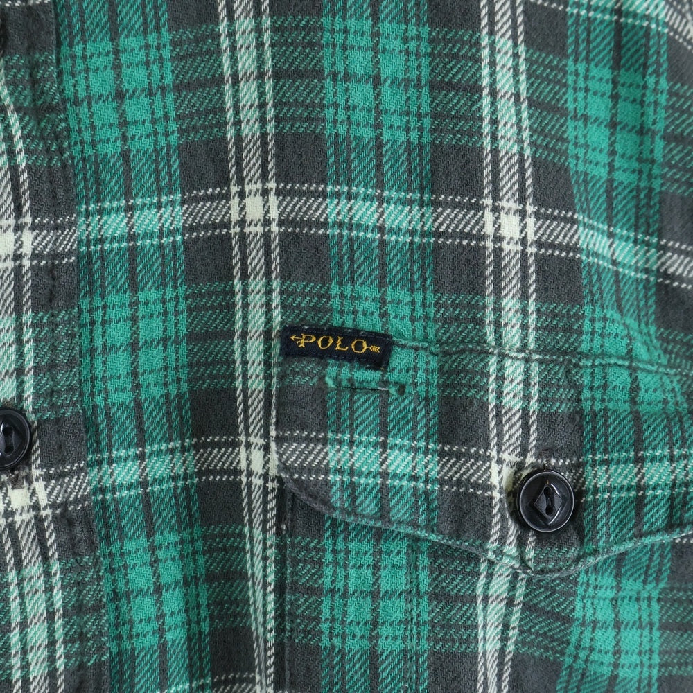 POLO RALPH LAUREN(ポロラルフローレン) POLO COUNTRY ポロカントリー 2ポケット チェック長袖シャツ グリーン