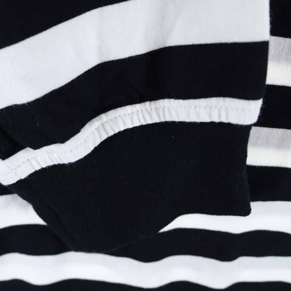 SUPREME(シュプリーム) 19AW Flags L/S Top フラッグ刺繍ボーダー長袖Tシャツ ホワイト/ブラック