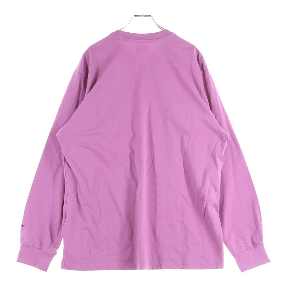 SUPREME(シュプリーム) 19AW Cat L/S Pocket Tee キャットロングスリーブポケットTシャツ 長袖カットソー マゼンタ