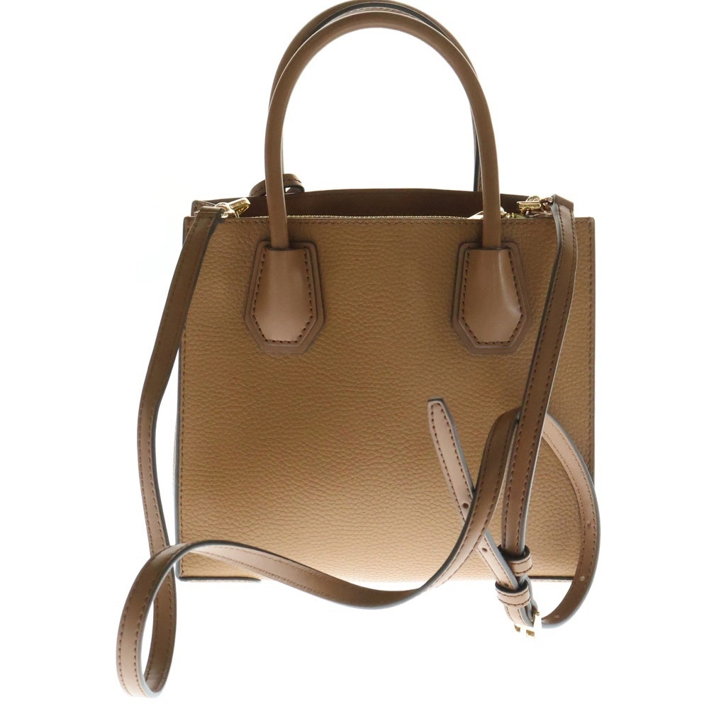MICHAEL KORS(マイケルコース) 2WAY MKロゴストラップ付 レザーハンドバッグ ショルダーバッグ ブラウン 35S1GM9M2L