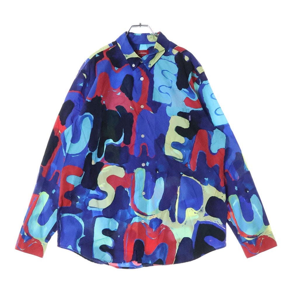 SUPREME(シュプリーム) 20SS Painted Logo Shirt ペインテッド ロゴ シャツ 長袖シャツ ロングスリーブシャツ マルチカラー