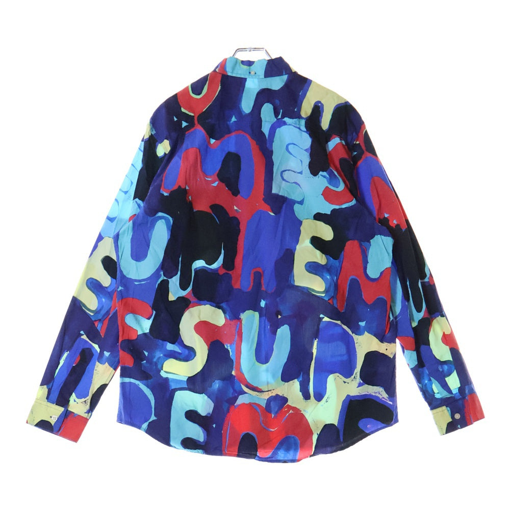 SUPREME(シュプリーム) 20SS Painted Logo Shirt ペインテッド ロゴ シャツ 長袖シャツ ロングスリーブシャツ マルチカラー