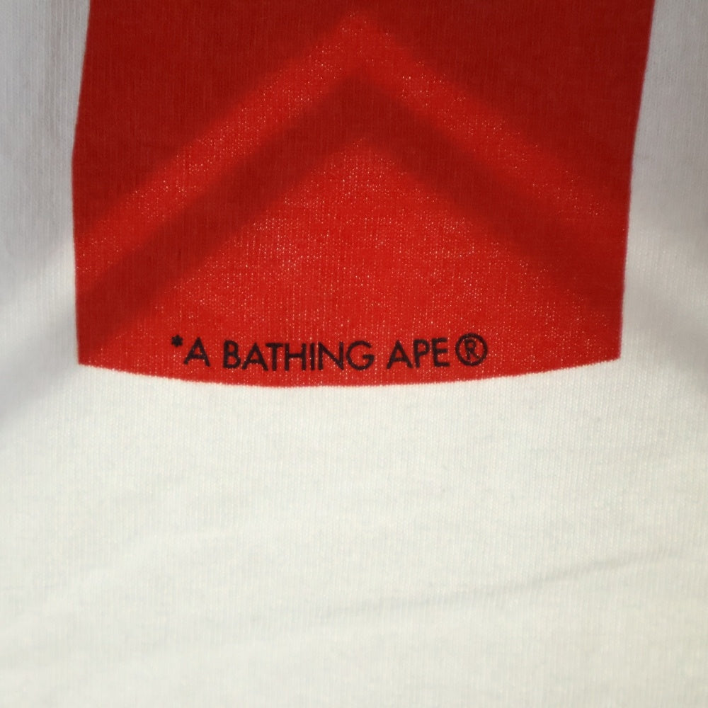 A BATHING APE(アベイシングエイプ) ユニオンジャック フロントプリント クルーネック 半袖Tシャツ ホワイト