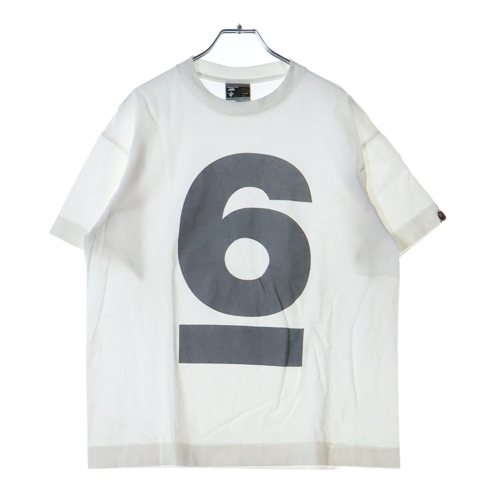 A BATHING APE(アベイシングエイプ) 6周年 フロントプリント クルーネック 半袖Tシャツ ホワイト