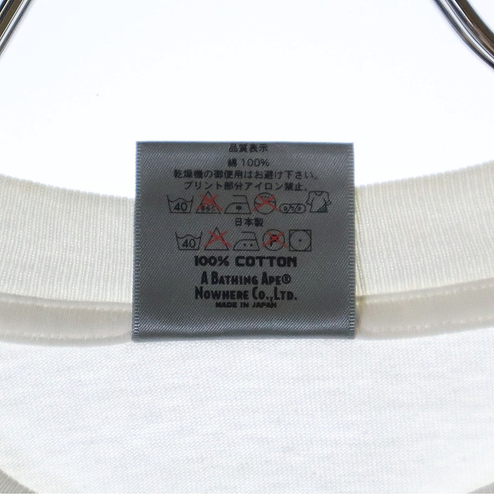 A BATHING APE(アベイシングエイプ) 6周年 フロントプリント クルーネック 半袖Tシャツ ホワイト