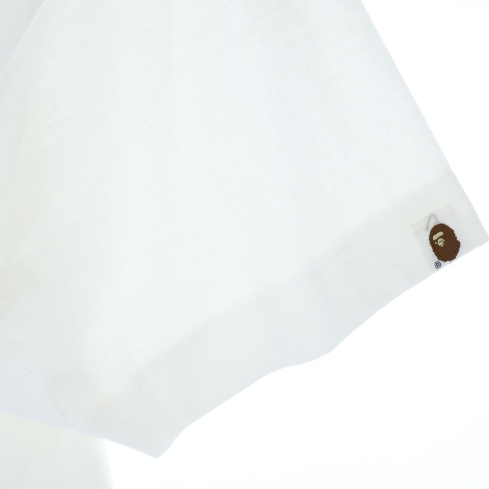 A BATHING APE(アベイシングエイプ) ユニオンジャック フロントプリント クルーネック 半袖シャツ ホワイト