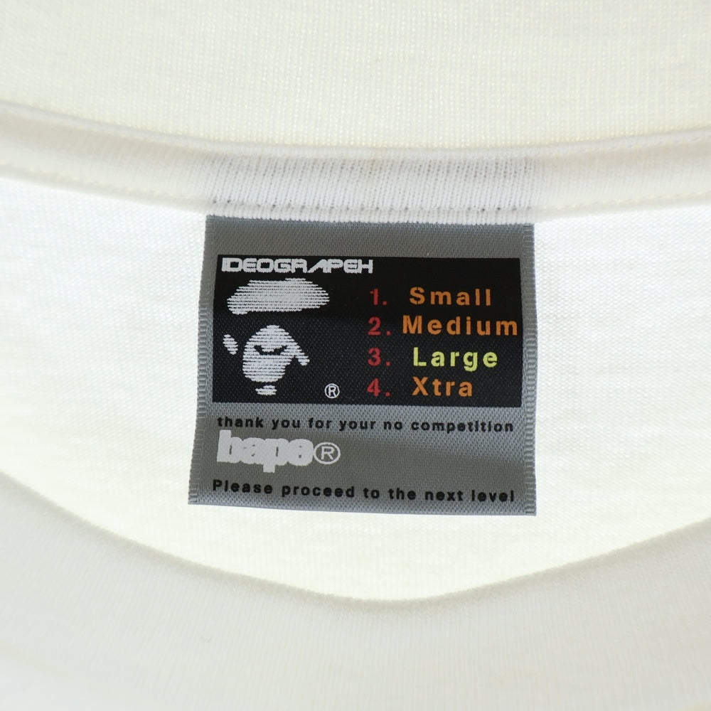 A BATHING APE(アベイシングエイプ) ユニオンジャック フロントプリント クルーネック 半袖シャツ ホワイト