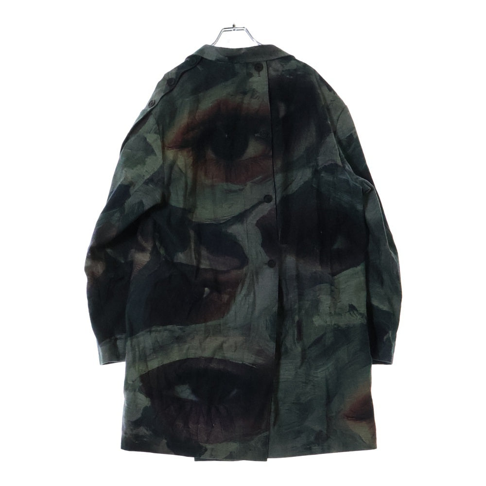 Yohji Yamamoto POUR HOMME(ヨウジヤマモト プールオム) 21SS 釦あき絵 コットン プリントジャケット グレー HD-J14-814