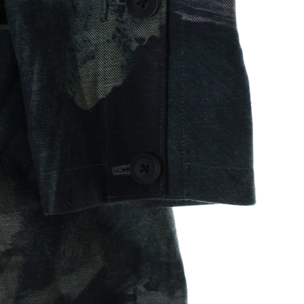 Yohji Yamamoto POUR HOMME(ヨウジヤマモト プールオム) 21SS 釦あき絵 コットン プリントジャケット グレー HD-J14-814