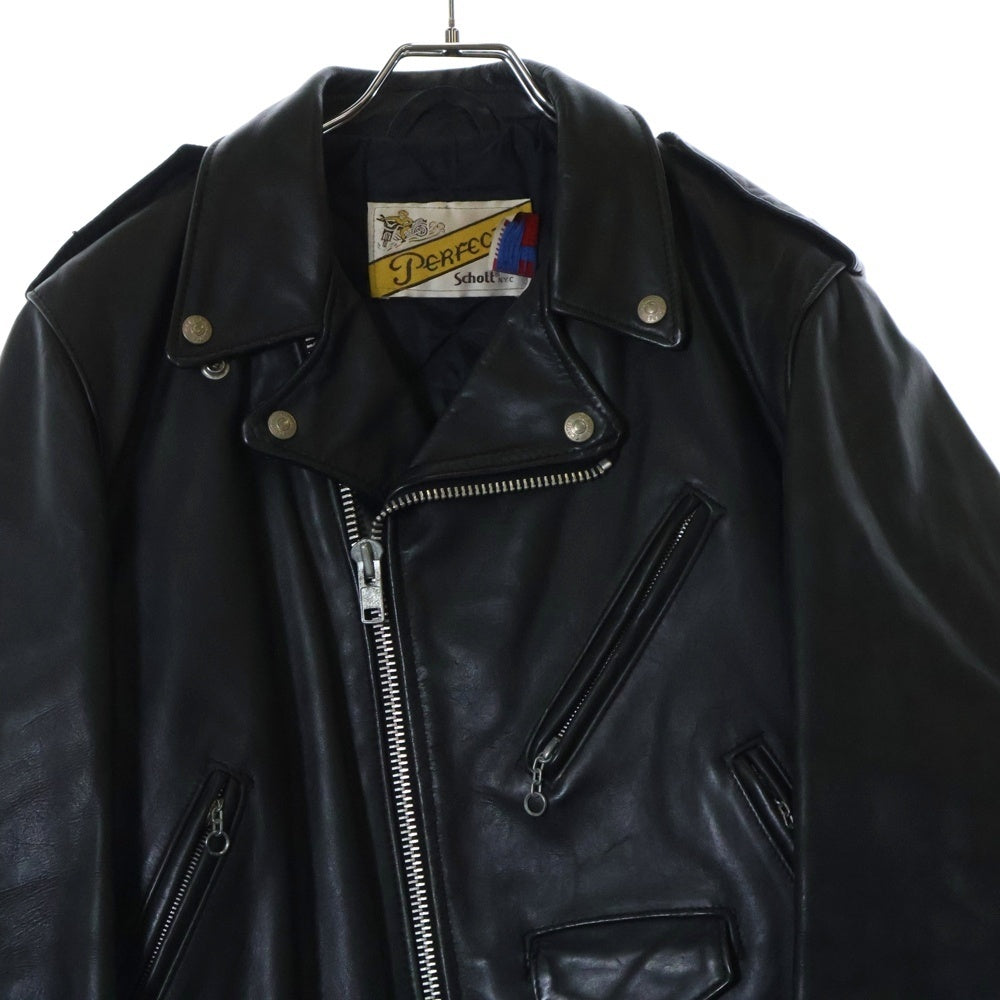 SCHOTT(ショット) VINTAGE ヴィンテージ バイカータグ後期 618 ダブルライダースジャケット ブラック