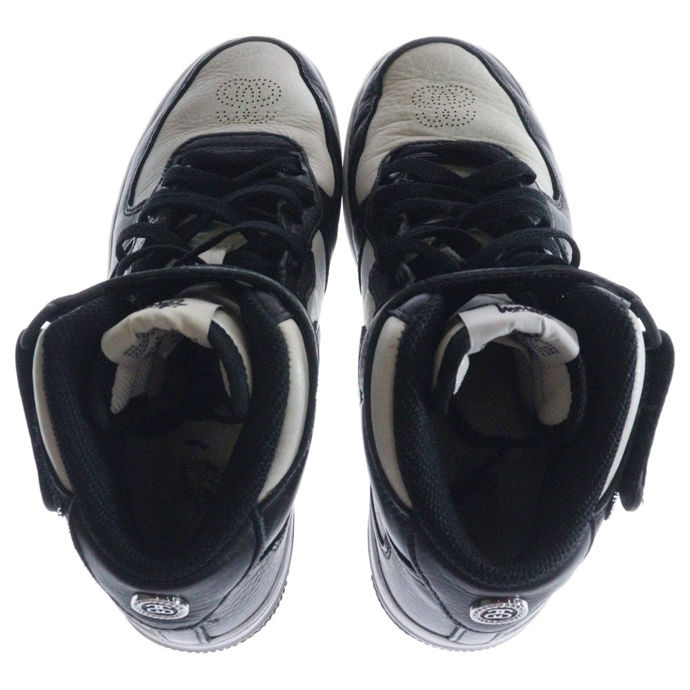 NIKE(ナイキ) ×STUSSY AIR FORCE 1 MID ステューシー エアフォース1 ミッドカットスニーカー レディース DJ7840-002 ブラック/ホワイト US5.5/24.0cm