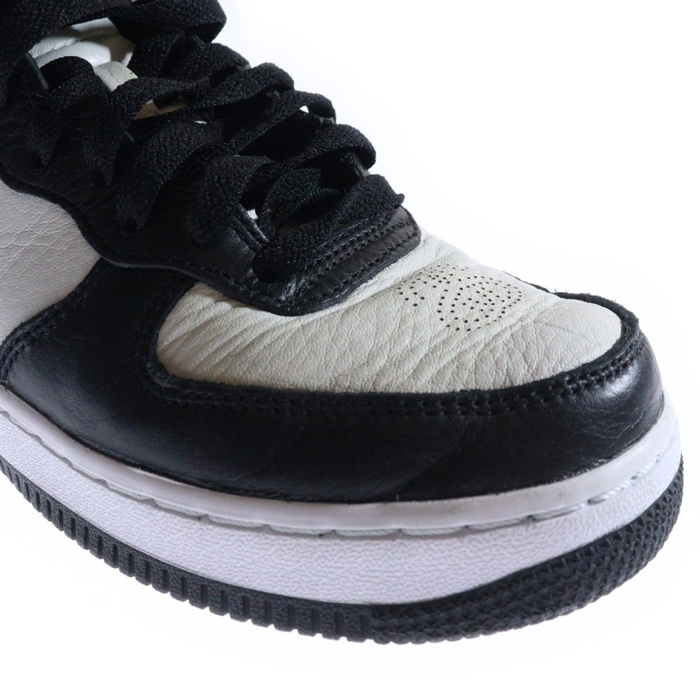 NIKE(ナイキ) ×STUSSY AIR FORCE 1 MID ステューシー エアフォース1 ミッドカットスニーカー レディース DJ7840-002 ブラック/ホワイト US5.5/24.0cm